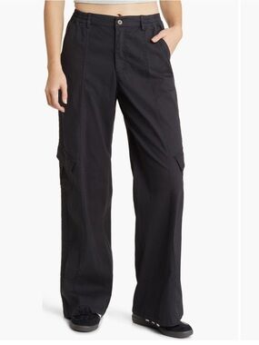 NORDSTROM bp Black Slim Straight Cargo Pants
